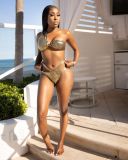 Fashion sexy split three-piece beach dress XM1187