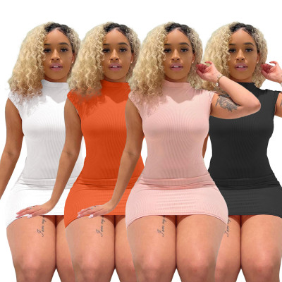 Fashion sexy solid color tight dress LY9305