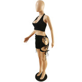 Sexy stretch vest shorts casual suit S166