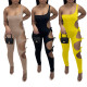 Hollow strappy jumpsuit LL6326