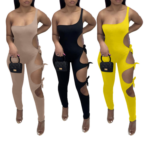 Hollow strappy jumpsuit LL6326