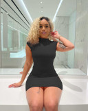 Fashion sexy solid color tight dress LY9305