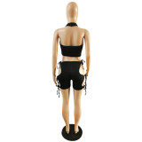 Sexy stretch vest shorts casual suit S166