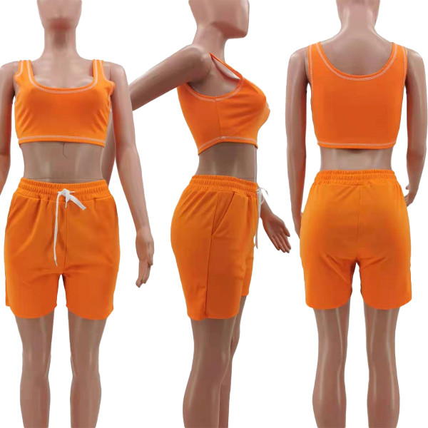 Pure color leisure sports suit TK6172