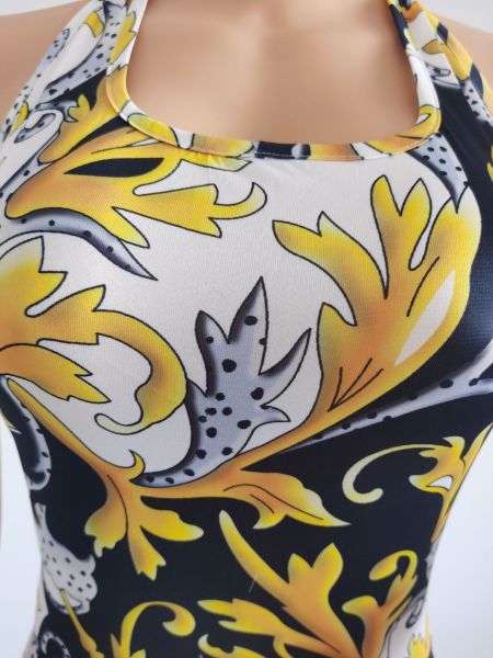 Plus size women's clothing net celebrity digital printing jumpsuit FFZ1117