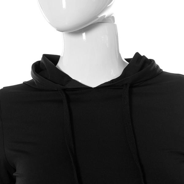 Hooded solid color short-sleeved high-waist shorts casual sports suit A21ST232