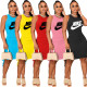 Letter print sexy dress R2255