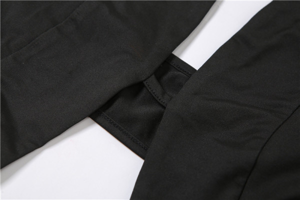Fashion Irregular Low Cut Vest Sexy Hollow Skinny Pants  K21S03376