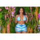 Three-piece summer print sexy swimsuit bikini A8338