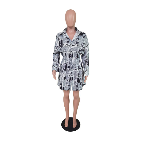 Fashion casual buttoned up spring and autumn shirt dress YZ1279