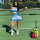 Printed sexy casual sports two-piece culottes suit A8990