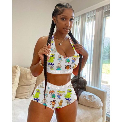Positioning tie-dye tight-fitting two-piece suit CQ015