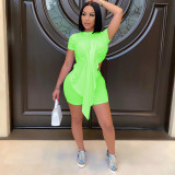 Two-piece solid color personality CQ112