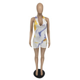 Printed urban trend style jumpsuit FM2032