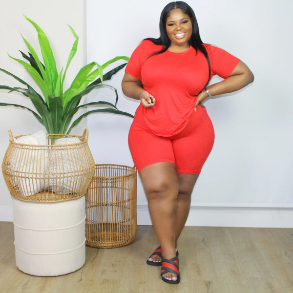 Large size fashion sports and leisure suit two-piece suit DN8604