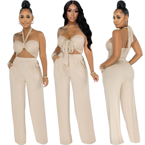 Sexy chest wrap, halter, various wear, two-piece suit HY5216
