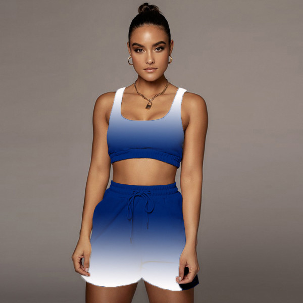 Gradient yoga fitness and leisure two-piece suit LY036