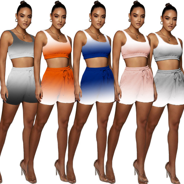 Gradient yoga fitness and leisure two-piece suit LY036