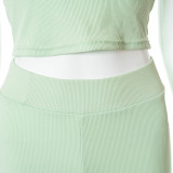 New solid color round neck short-sleeved T-shirt slim sports shorts suit R21ST211