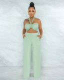 Sexy chest wrap, halter, various wear, two-piece suit HY5216