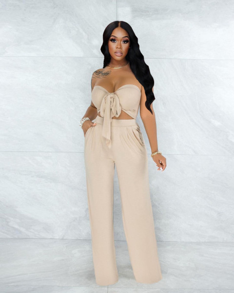 Sexy chest wrap, halter, various wear, two-piece suit HY5216