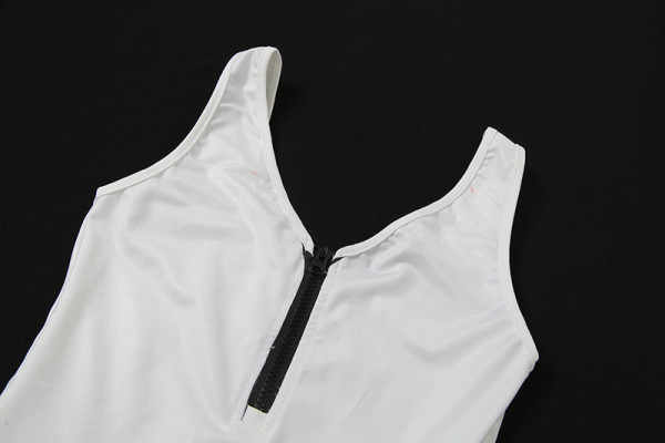 Sexy low-cut cardigan zipper high waist skinny casual sports jumpsuit  K21Q03163