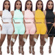 High-neck side tie casual two-piece suit LY033