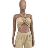 Sexy chest wrap, halter, various wear, two-piece suit HY5216