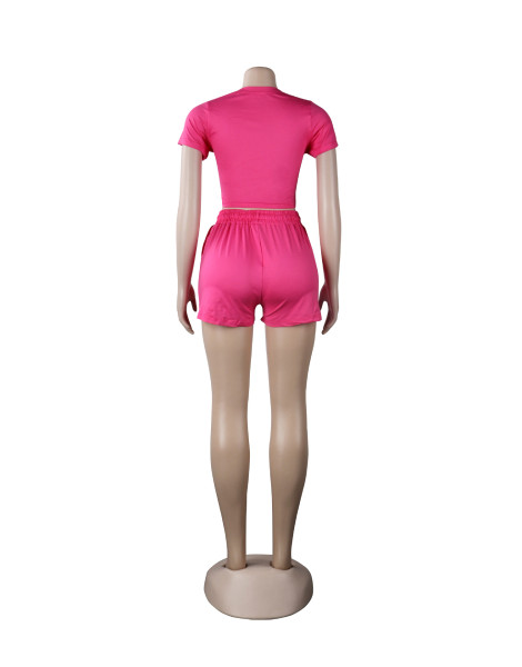 Open waist round neck, assorted colors, two-piece suit F272
