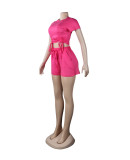 Open waist round neck, assorted colors, two-piece suit F272