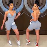 Hanging straps tight-fitting hip-lifting high-waist strap-covering hip overalls AJ4348