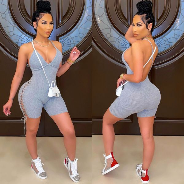 Hanging straps tight-fitting hip-lifting high-waist strap-covering hip overalls AJ4348