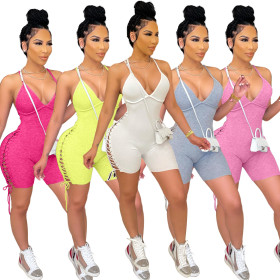 Hanging straps tight-fitting hip-lifting high-waist strap-covering hip overalls AJ4348
