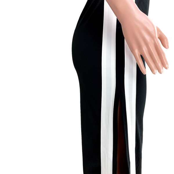 Sexy tied side vest fat lady plus size slit dress AP6282