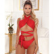 Sexy Halter Cross-Tie Split Swimsuit GL6372