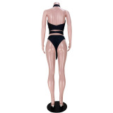 Sexy Halter Cross-Tie Split Swimsuit GL6372
