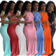 Pit stripe pleated mopping long skirt two-piece suit YT3278
