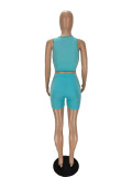 Contrasting color stitching strap hollow two-piece suit MN8361