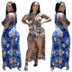 Sleeveless tie V-neck trousers leg split jumpsuit H8931