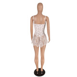 High elastic jacquard lace sexy dress E538