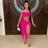 Sexy women's hollow lace-up mini skirt two-piece suit XY9100