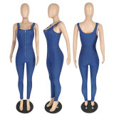 High stretch imitation denim overalls C651