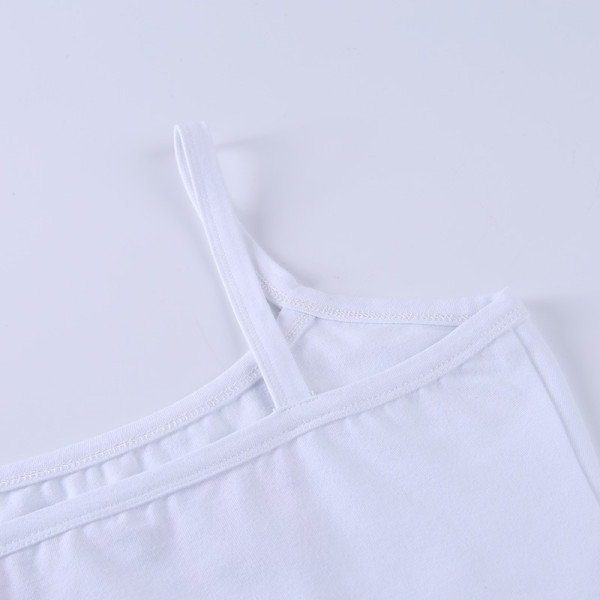Sexy off-shoulder show bust slim-fit camisole top women's printed letter camisole 23919P