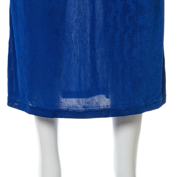 New women's solid color bag hip casual half-length low-waist long skirt Q21SK415