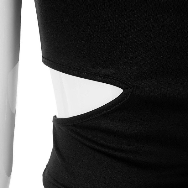 Round neck sleeveless hollow navel exposed fake two-piece vest T-shirt K21TP295