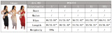 Fashion sexy solid color hollow wrap chest tie waist long skirt WY6774