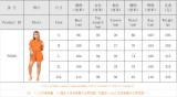 New solid color short-sleeved T-shirt shorts with pockets jumpsuit P8589