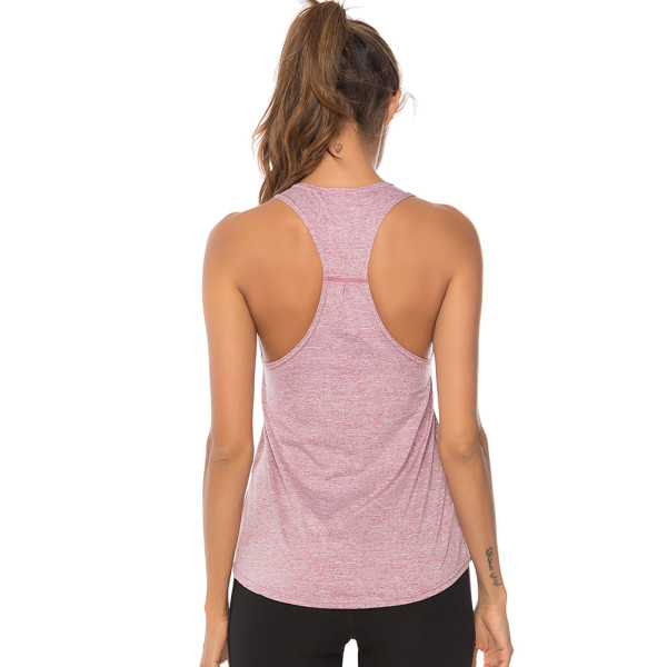 Quick-drying sports vest basic cationic fitness training yoga off-shoulder U-neck vest 590176238022-1