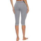 New style yoga pants solid color peach hip tight-fitting slimming sports seven-point side pocket quick-drying fitness women's pants 593472933285-1
