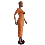 Printed dress W0012